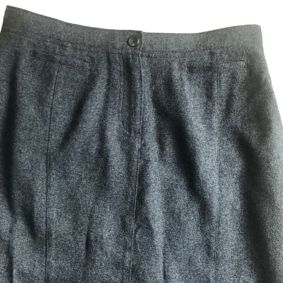 Woolrich 5017  Onyx Gray Heather Fall Winter Skirt Lined Size 12P Midi Length - Picture 6 of 6